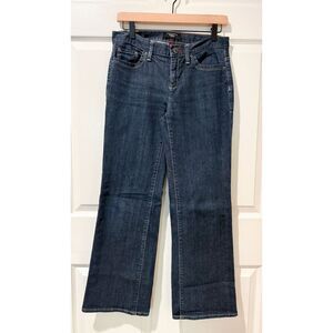 Talbots Petites Flare Jeans Dark Wash 4 P Stretch Bootcut Stretch